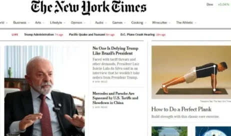 Lula na capa do NYT