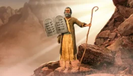 Moises e mandamentos no monte sinai