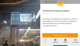 Estações do metrô fecharam em Brasília | Foto: Reprodução / Redes Sociais