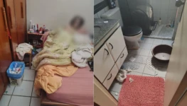 Idosa, de 69 anos, foi mantida em cárcere privado pelo próprio filho | Foto: Divulgação/PC-GO