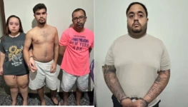 Da esquerda para direita: Isa Lara Godói Borges Rosa, André Dias Lemes Rosa, José Leonardo Ferreira Borges e Victor Hugo Santos de Moura | Foto: PC-GO