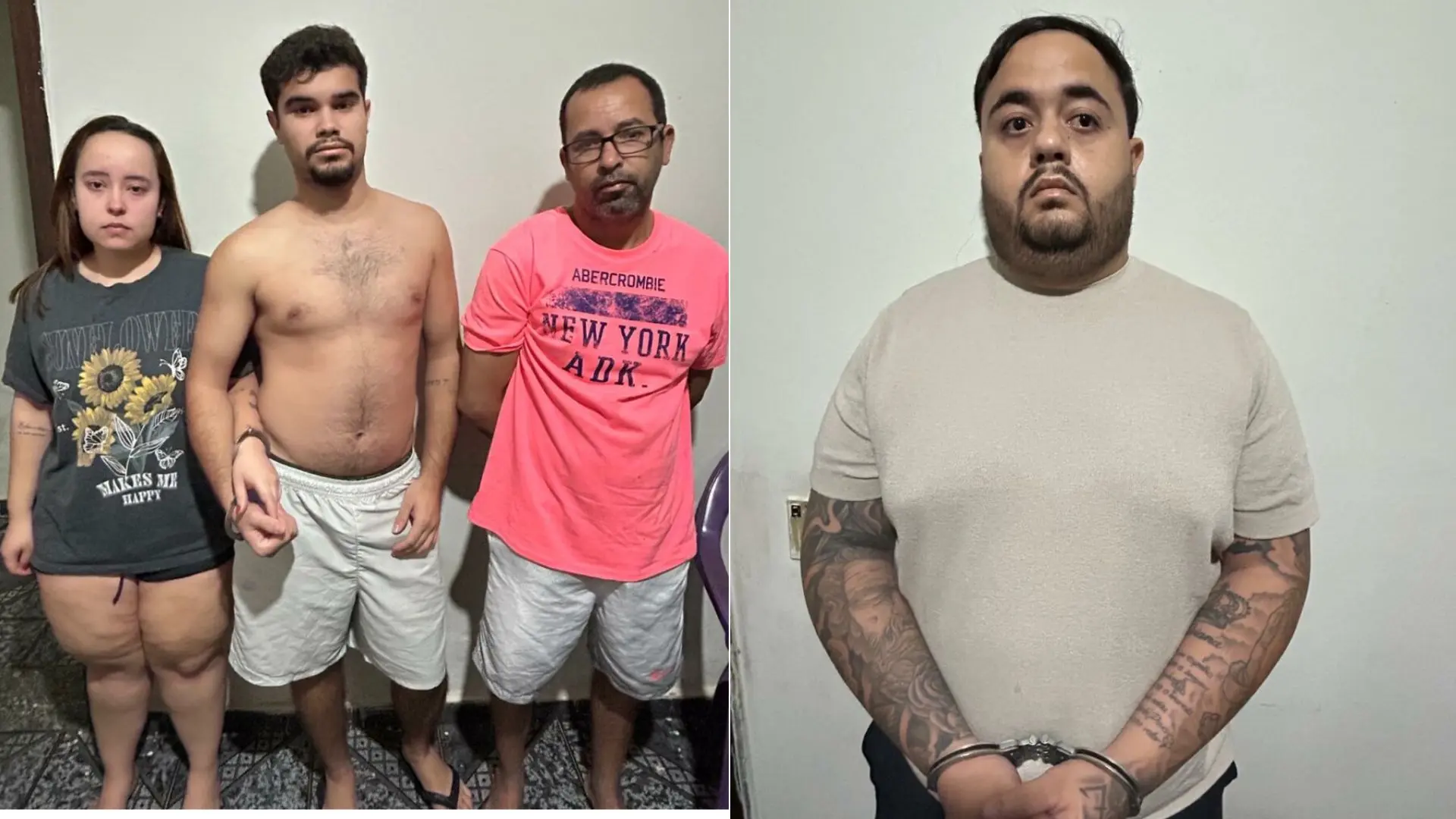 Da esquerda para direita: Isa Lara Godói Borges Rosa, André Dias Lemes Rosa, José Leonardo Ferreira Borges e Victor Hugo Santos de Moura | Foto: PC-GO