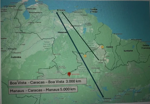 Mapa do plano para retirar Maduro