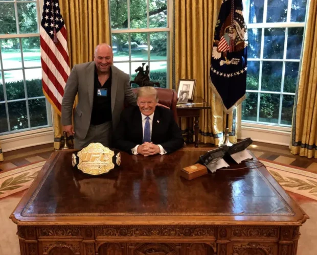 Dana White e Donald Trump foto de Dan Scavino Jr