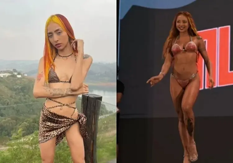 Antes e depois da Ruivinha de Marte | Foto: Reprodução / Redes Sociais