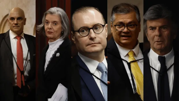 Alexandre de Moraes e Cármen Lúcia e Flávio Dino e Flávio Dino e Luiz Fux 1