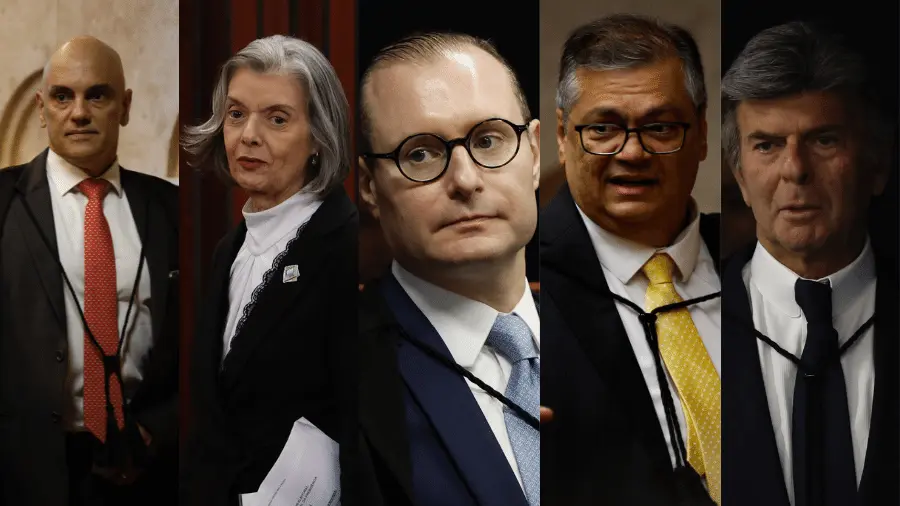 Alexandre de Moraes e Cármen Lúcia e Flávio Dino e Flávio Dino e Luiz Fux 1