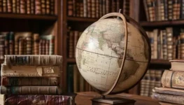 globe-and-books-stockcake