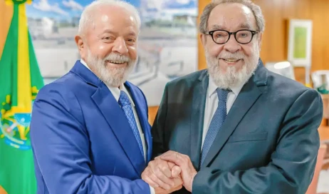Lula da Silva e Fernando Morais foto de Ricardo Stuckert