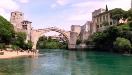 Ponte de Mostar bombardeada pela Croácia na Guerra da Bósnia Foto Marcio Fernandes2019 1280 por 866
