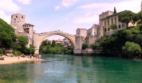 Ponte de Mostar bombardeada pela Croácia na Guerra da Bósnia Foto Marcio Fernandes2019 1280 por 866