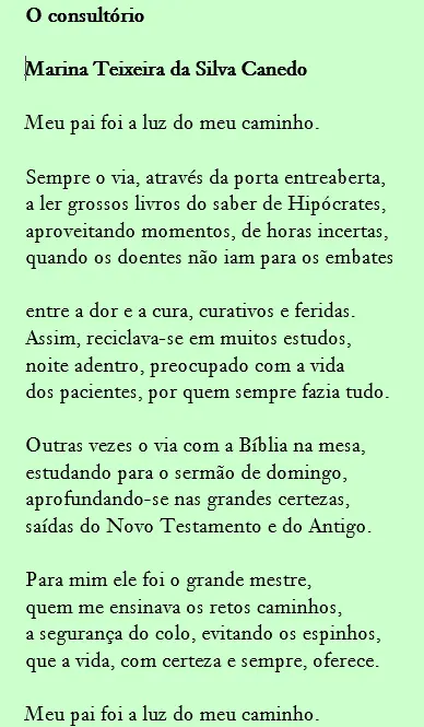 Marina Teixeira da Silva Canedo foto de um poema