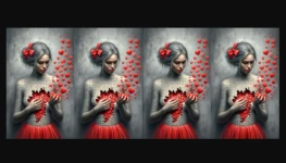 Coração de uma mulher pintura