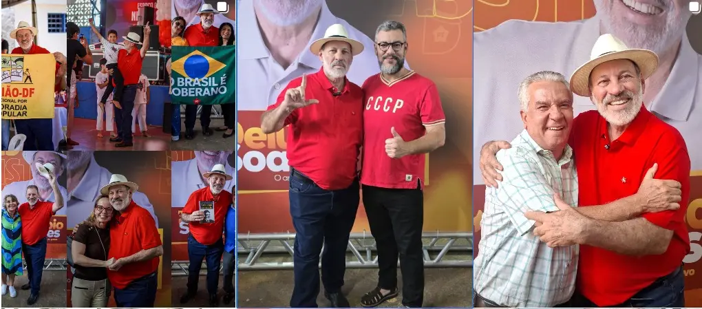 Delúbio Soares com Guilherme Sigmaringa e Geraldo Magela