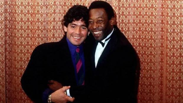 Maradona e Pelé Reprodução