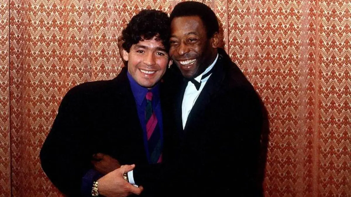 Maradona e Pelé Reprodução