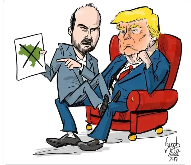 Eduardo Bolsonaro e Trump 