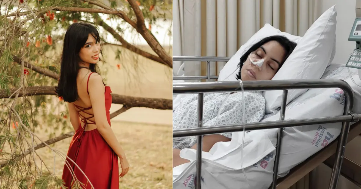 Dryka Brenda em dois momentos antagônicos de sua vida