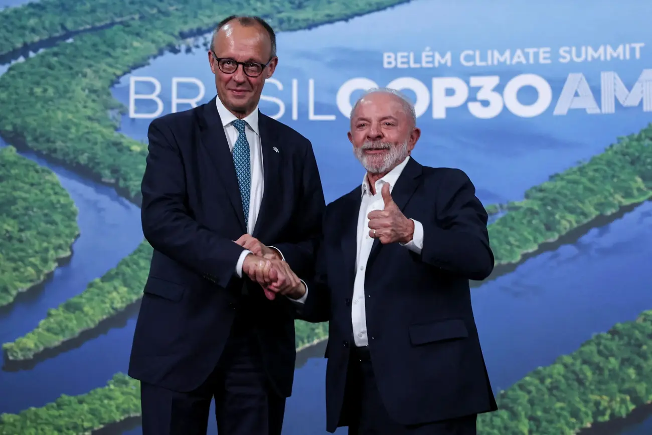 Friedrich Merz e Lula da Silva 1300 por 867