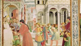 Agostinho na Escola de Thagaste pintura de Benozzo Gozzoli