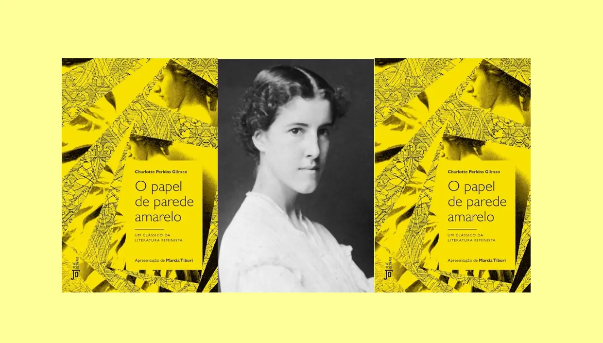 Charlotte Perkins Gilman capa dupla de O papel de parede amarelo