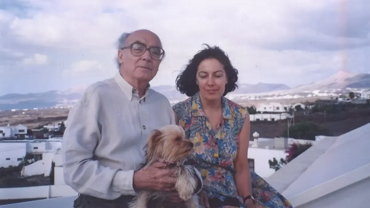 Maria Alzira Seixo com José Saramago foto Fundação José Saramago