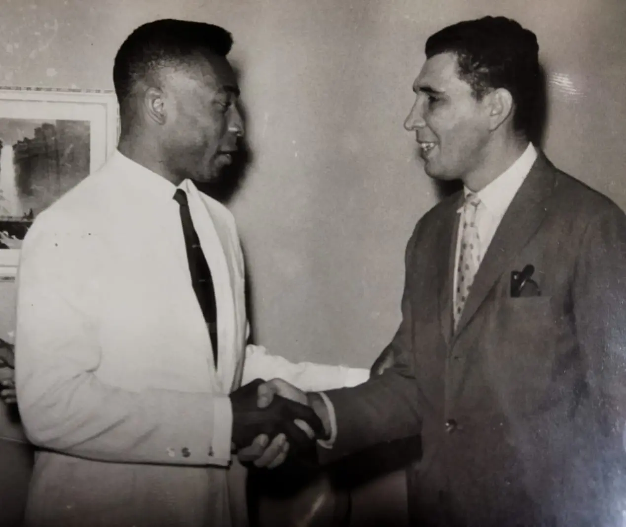 Pelé com o Lourival Batista Pereira