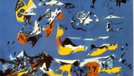 Jack Pollocou e sua pintura Blue