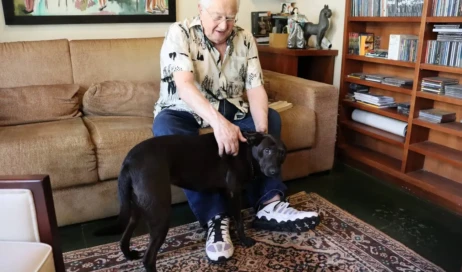 Boris Casoy com sua cachorra 1300 por 867