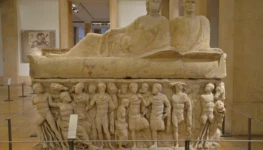 8 - Sarcófago de Aquiles (Tiro, século II d.C.)