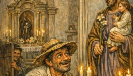 Homem roubando a igreja Foto Inteligência artificial 555