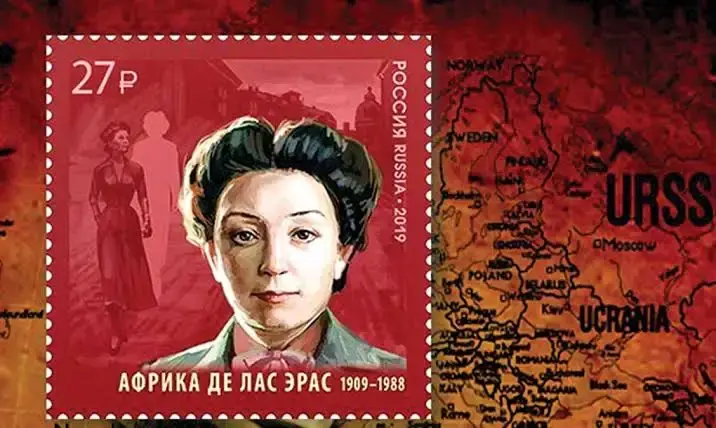 Africa de Las Heras homenageada com selo na Rússia