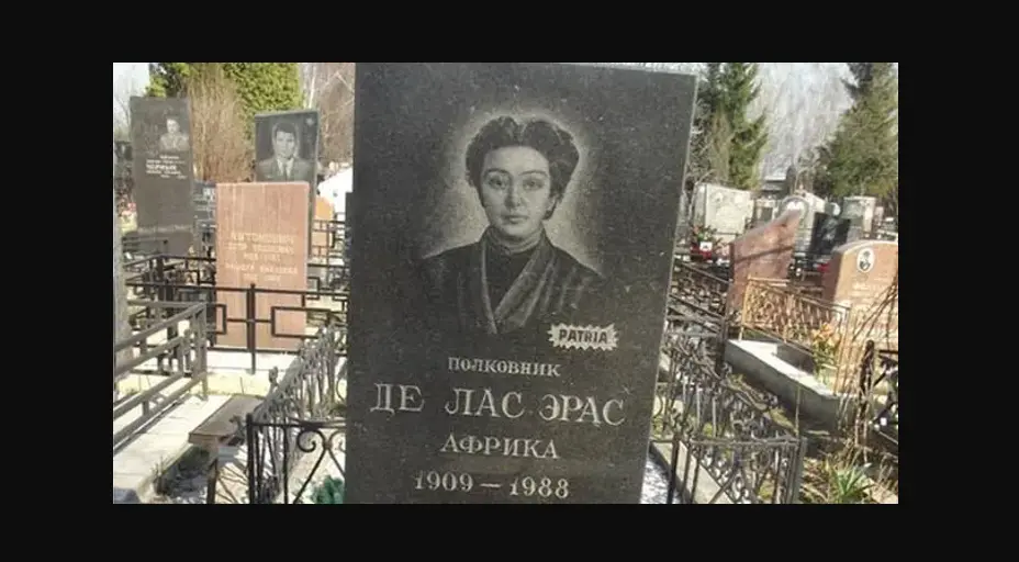 Africa de las Heras enterrada em Moscou com seu nome e o codinome Pátria