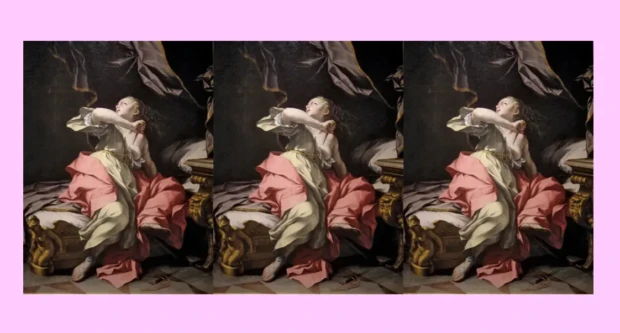 Ludovico Mazzanti pintura a morte de lucrécia