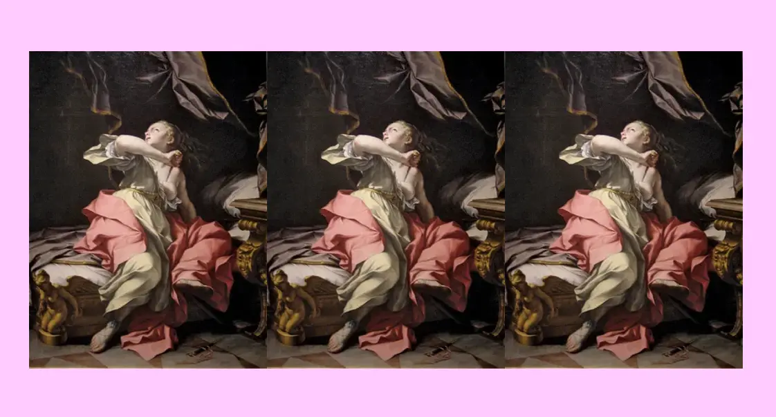 Ludovico Mazzanti pintura a morte de lucrécia