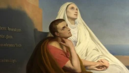 Santo Agostinho e Santa Mônica pintura de Ary Scheffer