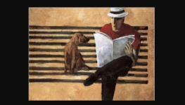 Didier Lourenço pintura O homem do jornal