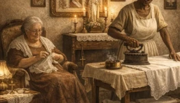 Fernando Cupertino foto de mulher costurando e mulher passando roupa ok 866