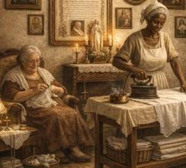 Fernando Cupertino foto de mulher costurando e mulher passando roupa ok 866