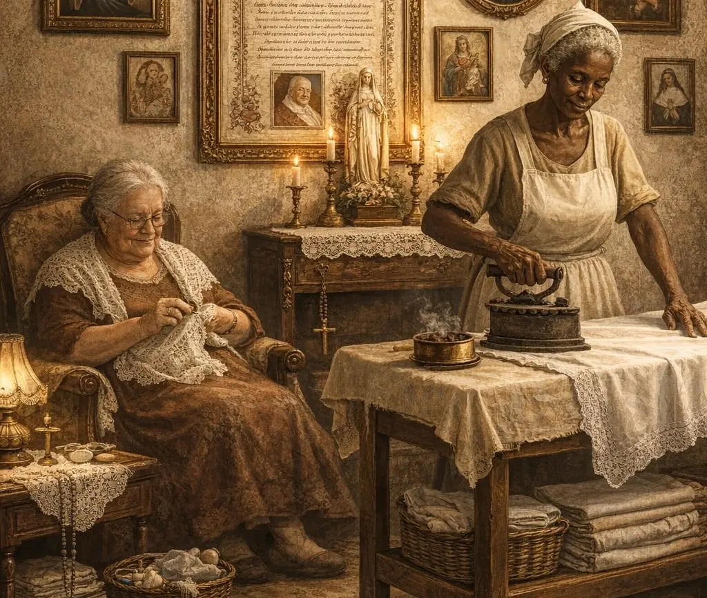 Fernando Cupertino foto de mulher costurando e mulher passando roupa ok 866