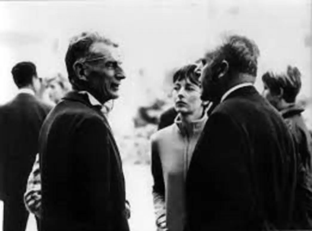 Erika Tophoven e Samuel Beckett e Elmar Tophoven reprodução 2