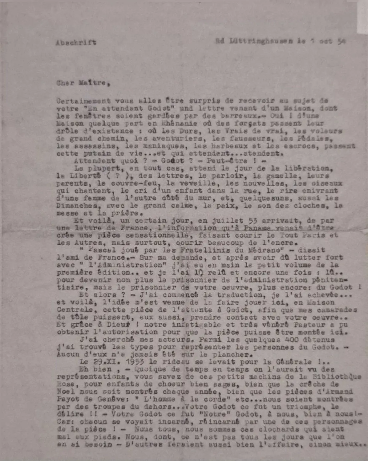 Carta de Karl Franz Lembke a Samuel Beckett ok2