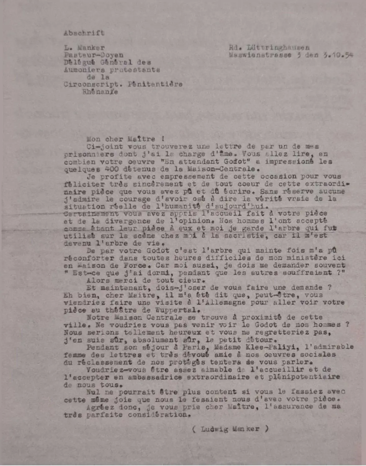 Beckett carta de pastor 1ok6