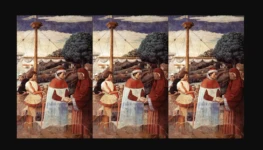 Agostinho e Santa Mônica desembarcam em Óstia