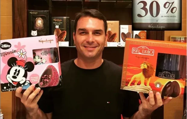 Flávio Bolsonaro e sua loja de chocolate