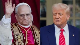 Leão XIV e Donald Reagan 1