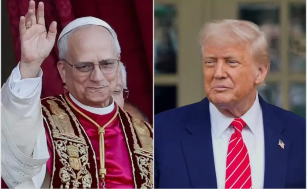 Leão XIV e Donald Reagan 1