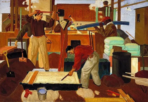 Charles F Quest pintura os construtores