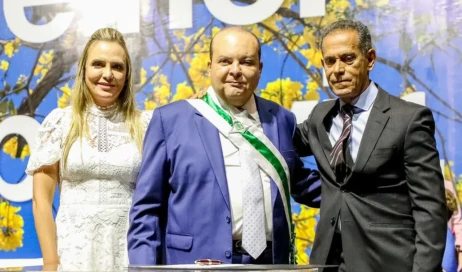 Celina Leão e Ibaneis Rocha e Weligton Moraes