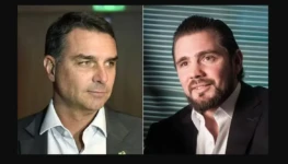 Flávio Bolsonaro e Daniel Vorcaro fotos reproduções